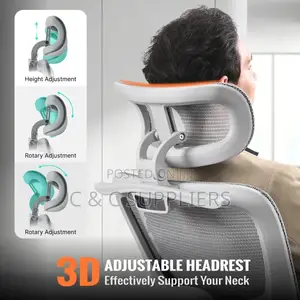 White High Back Study Chair With Footrest