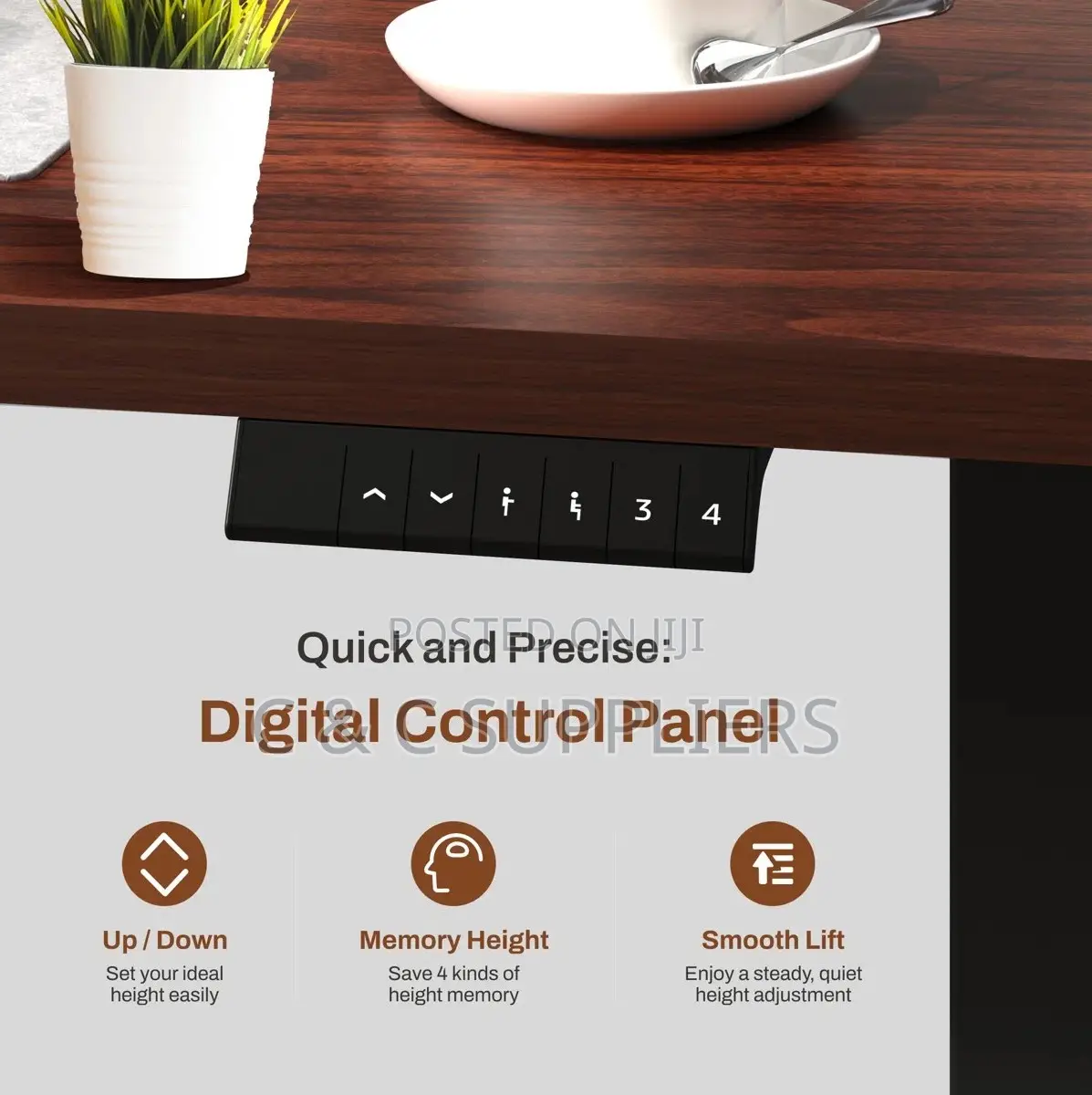Adjustable Electric Controlled Table-120cm