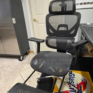 Office High Back Orthopedic Chair With Footrest
