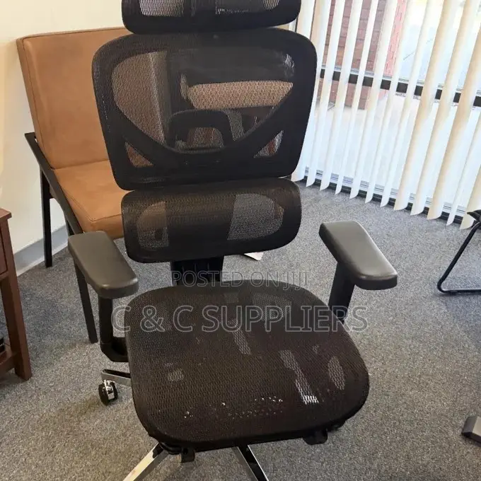 Office High Back Orthopedic Chair With Footrest
