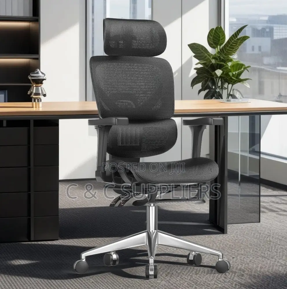 Office High Back Orthopedic Chair With Footrest