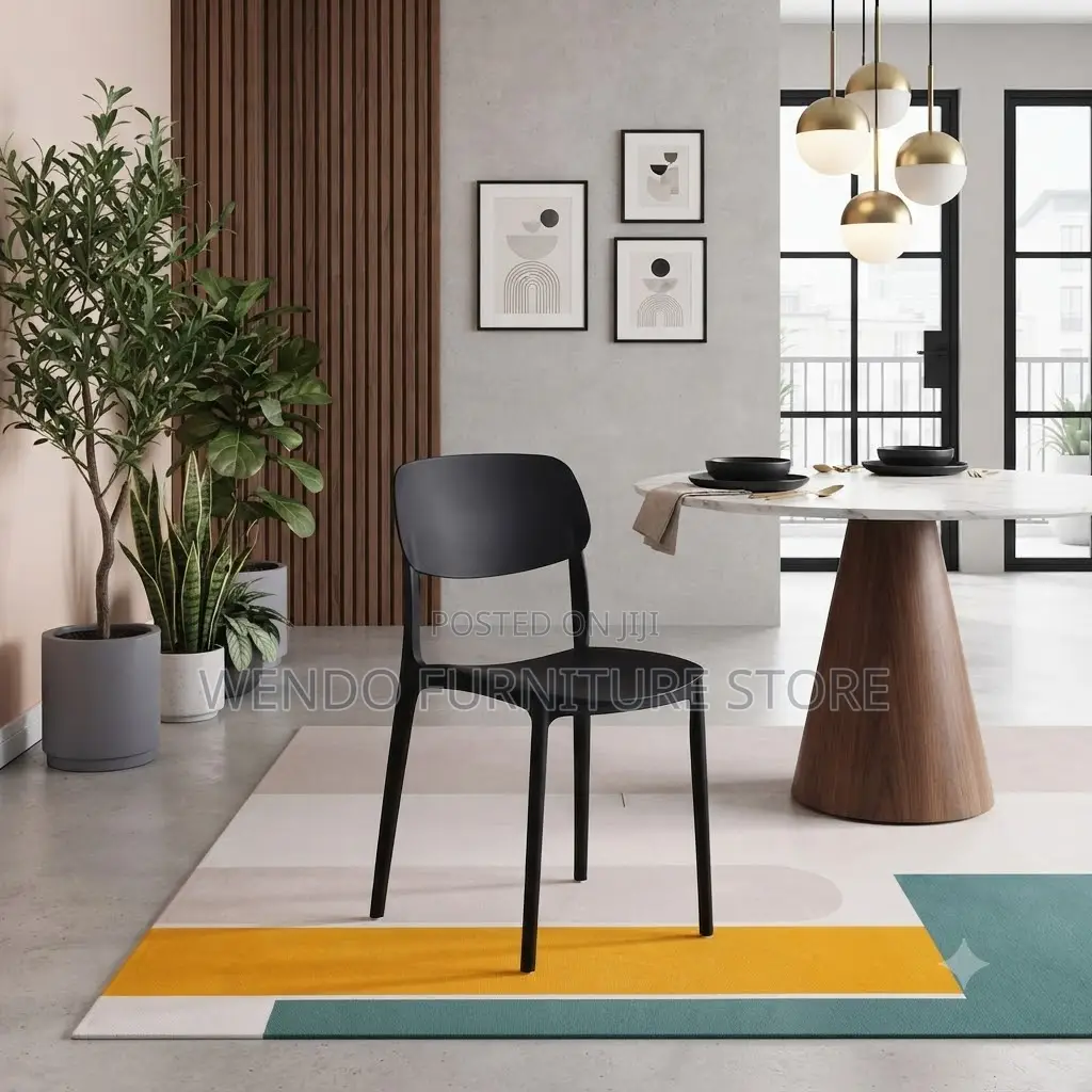Home Chairs; Plastic Armless Colored Dining Chairs