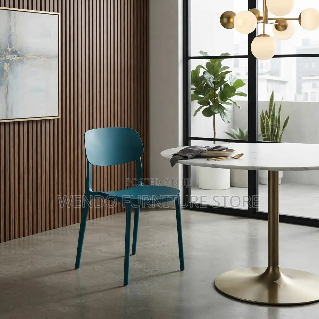 Home Chairs; Plastic Armless Colored Dining Chairs