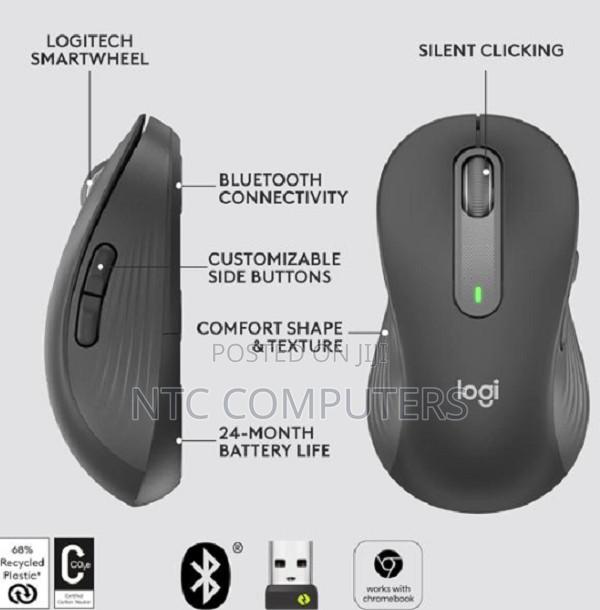 Logitech M650L Signature Wireless Mouse Bluetooth-Right/Left Handed - thumbnail 2