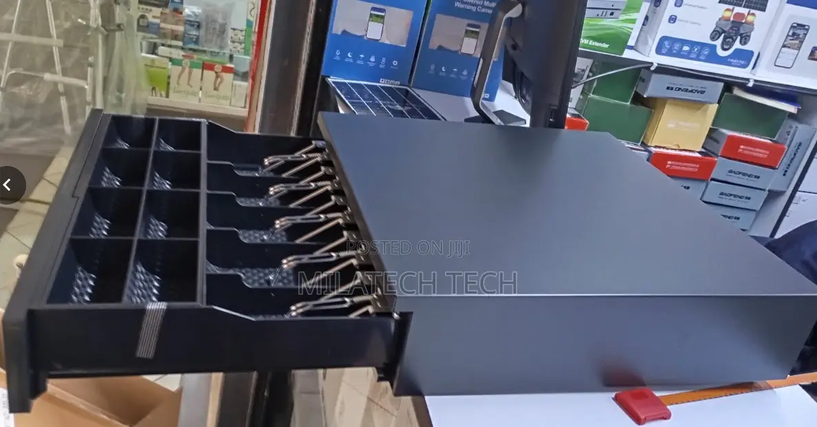 5 Tray POS Cash Drawer With Key Lock – Heavy Duty Cash Register