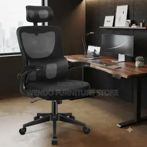 Office Chairs; Executive Orthopedic Flip Up Arm Chairs