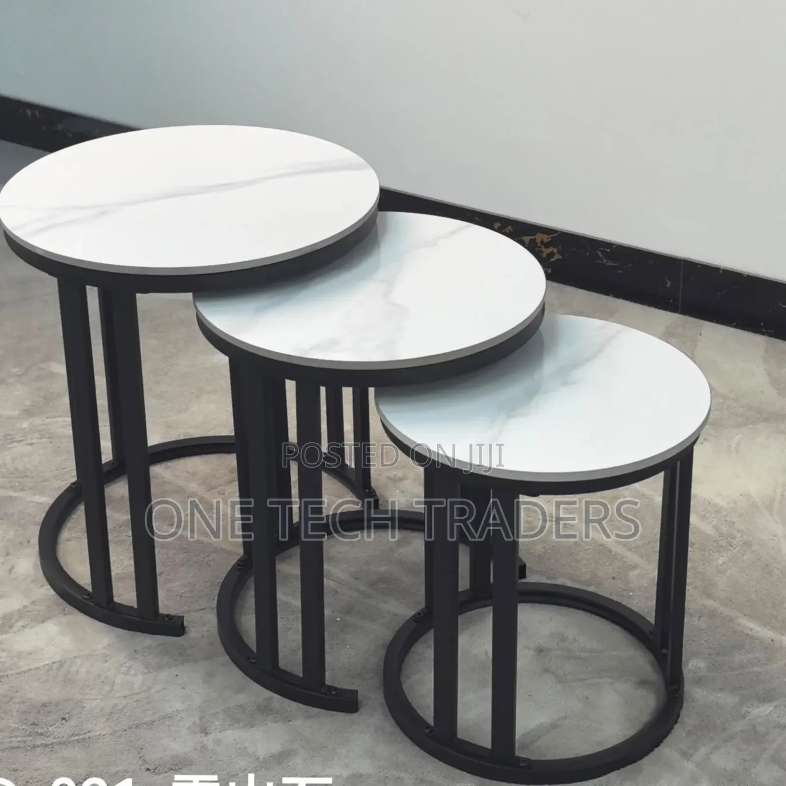3 in 1 Executive Pure Marble Table