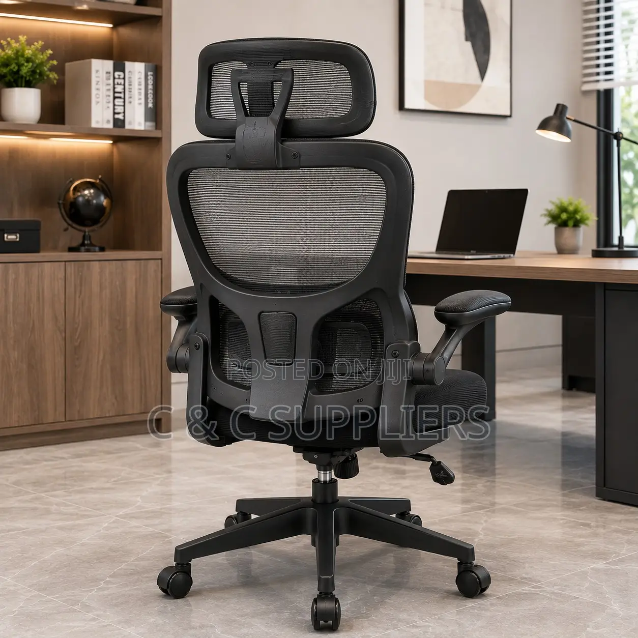 Ergonomics Study Desk Chair With Flip Arms