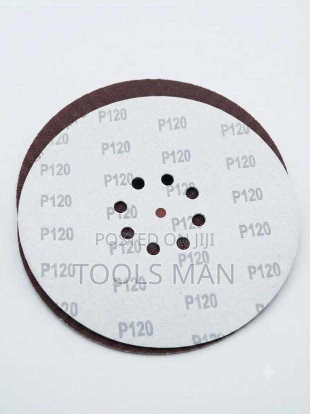 P120 Sanding Disc 8-Hole Hook and Loop 9inch.