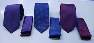 Maroon Floral Tie With Pocket Square