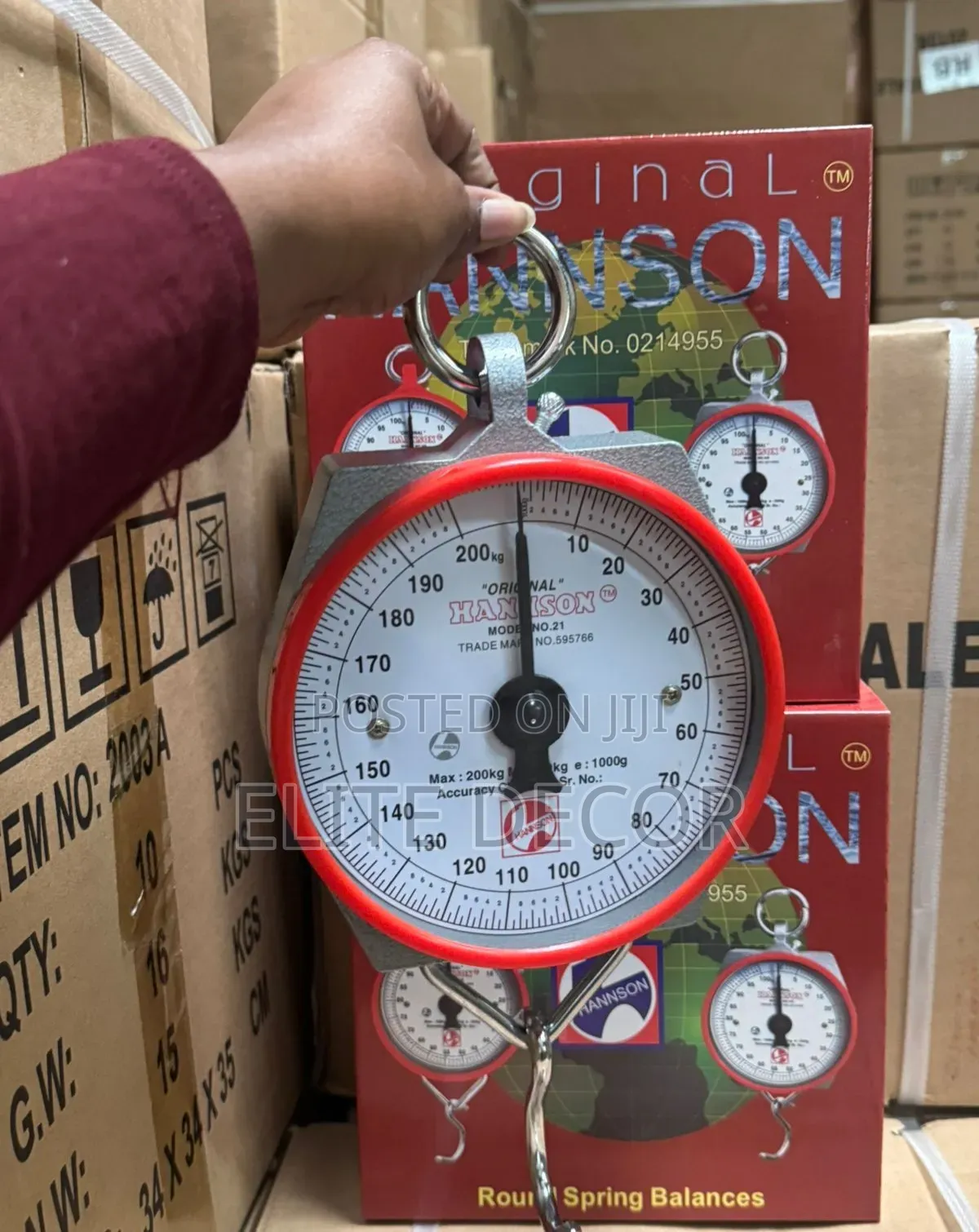Hanson Mechanical Hanging Dial Scale No. 21 – 200kg Capacity