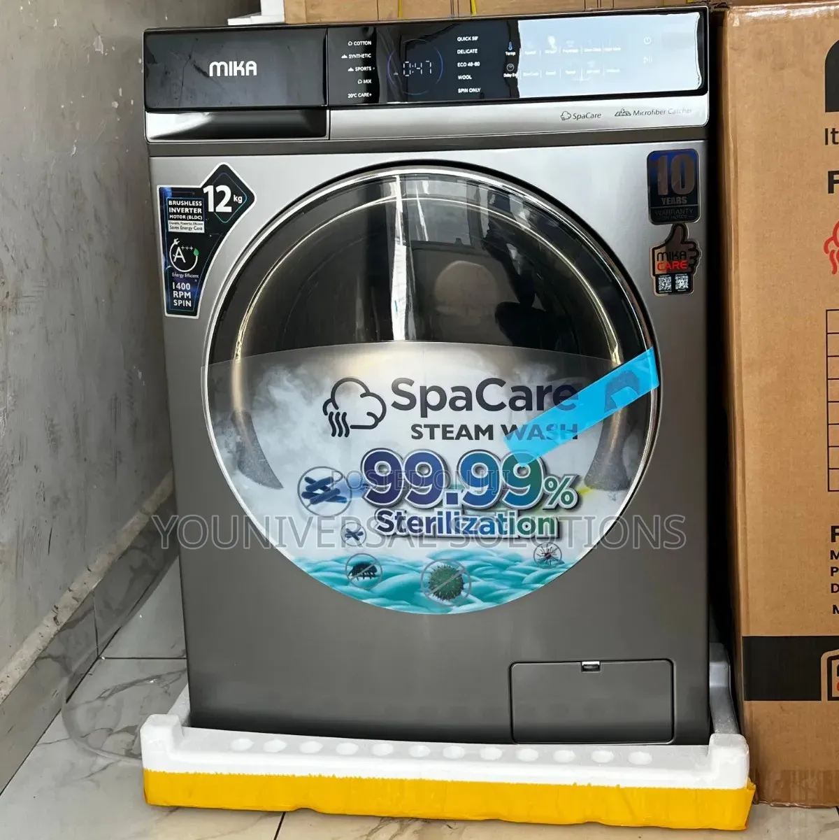 Mika Washing Machine 8kg Wash and Spin , INVERTER Motor, Front