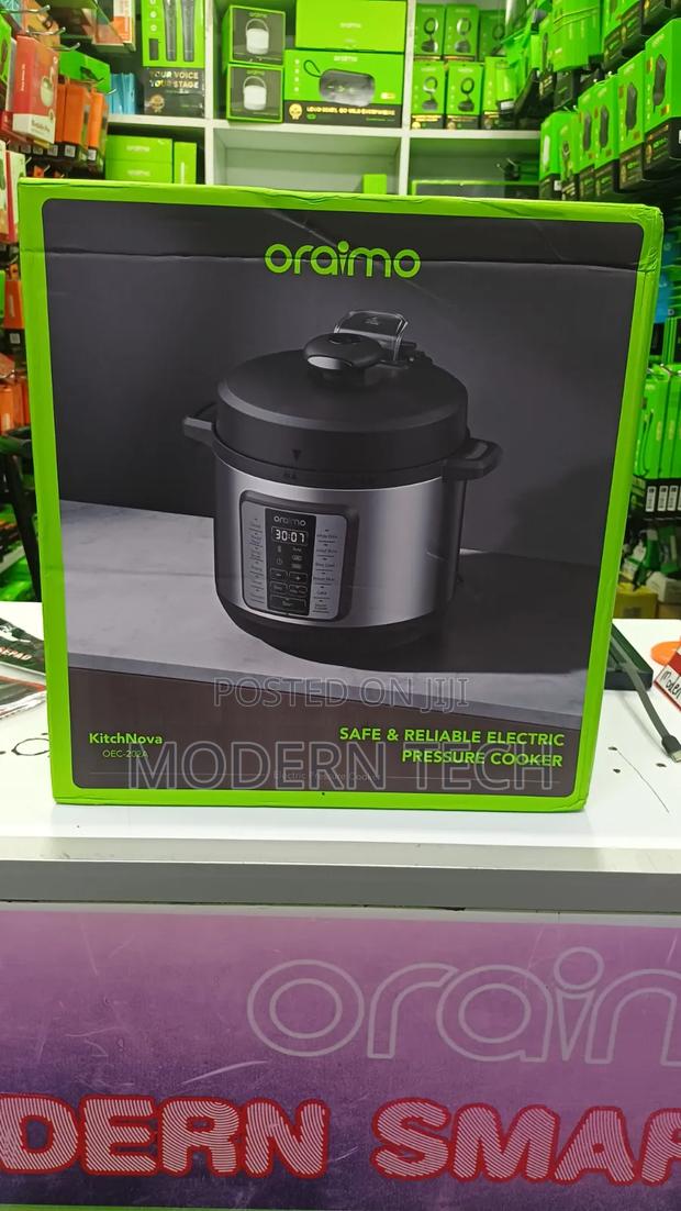Oraimo KitchNova 6L Pressure Cooker – Fast Safe Family Cooking