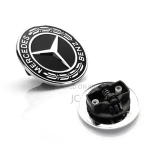 Mercedes-Benz Bonnet Emblem / Hood Badge – Black Silver (OEM Style)