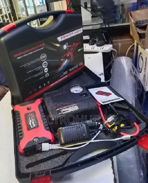Rechargeable Car Battery Booster With Air Compressor