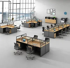 Office Workstation : 6-Seater Cubicles Modular Office Workstation