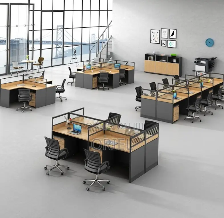 Office Workstation : 6-Seater Cubicles Modular Office Workstation