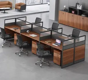 Office Workstation : 6-Seater Cubicles Modular Office Workstation