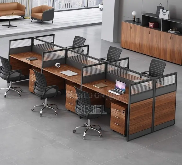 Office Workstation : 6-Seater Cubicles Modular Office Workstation