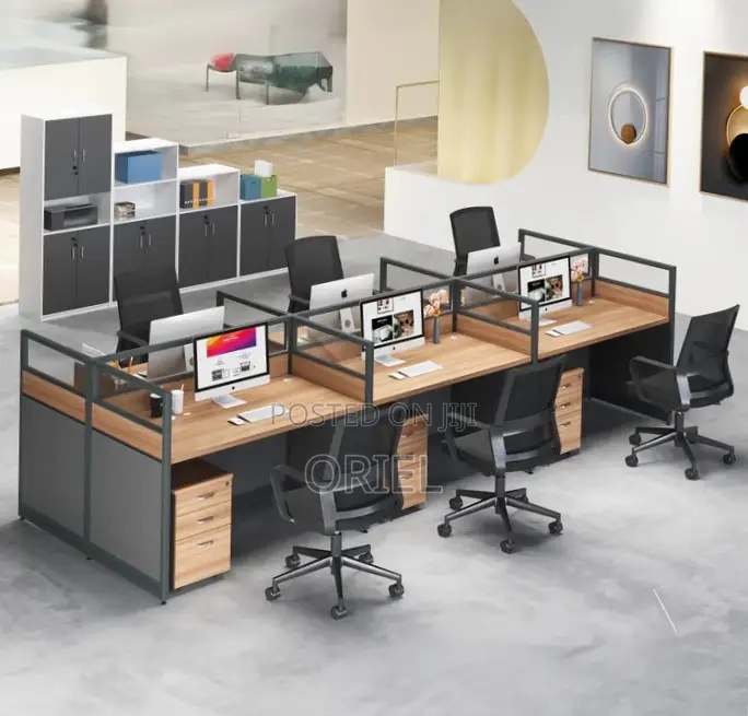 Office Workstation : 6-Seater Cubicles Modular Office Workstation