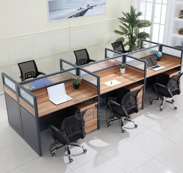 Office Workstation : 6-Seater Cubicles Modular Office Workstation