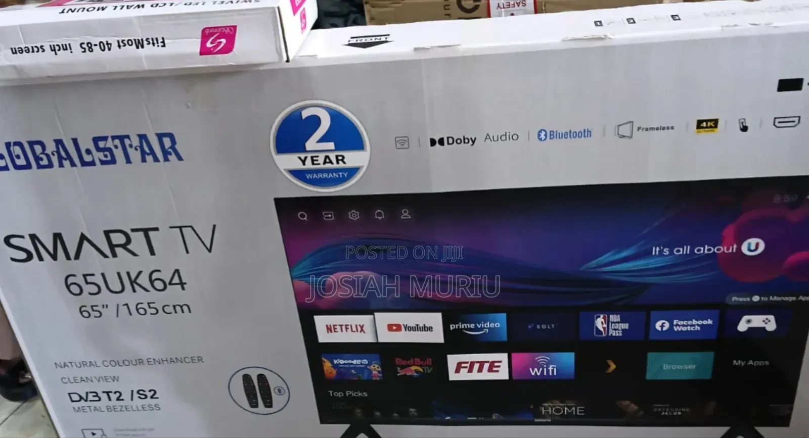 Globalstar 65 Inch Frameless Smart TV