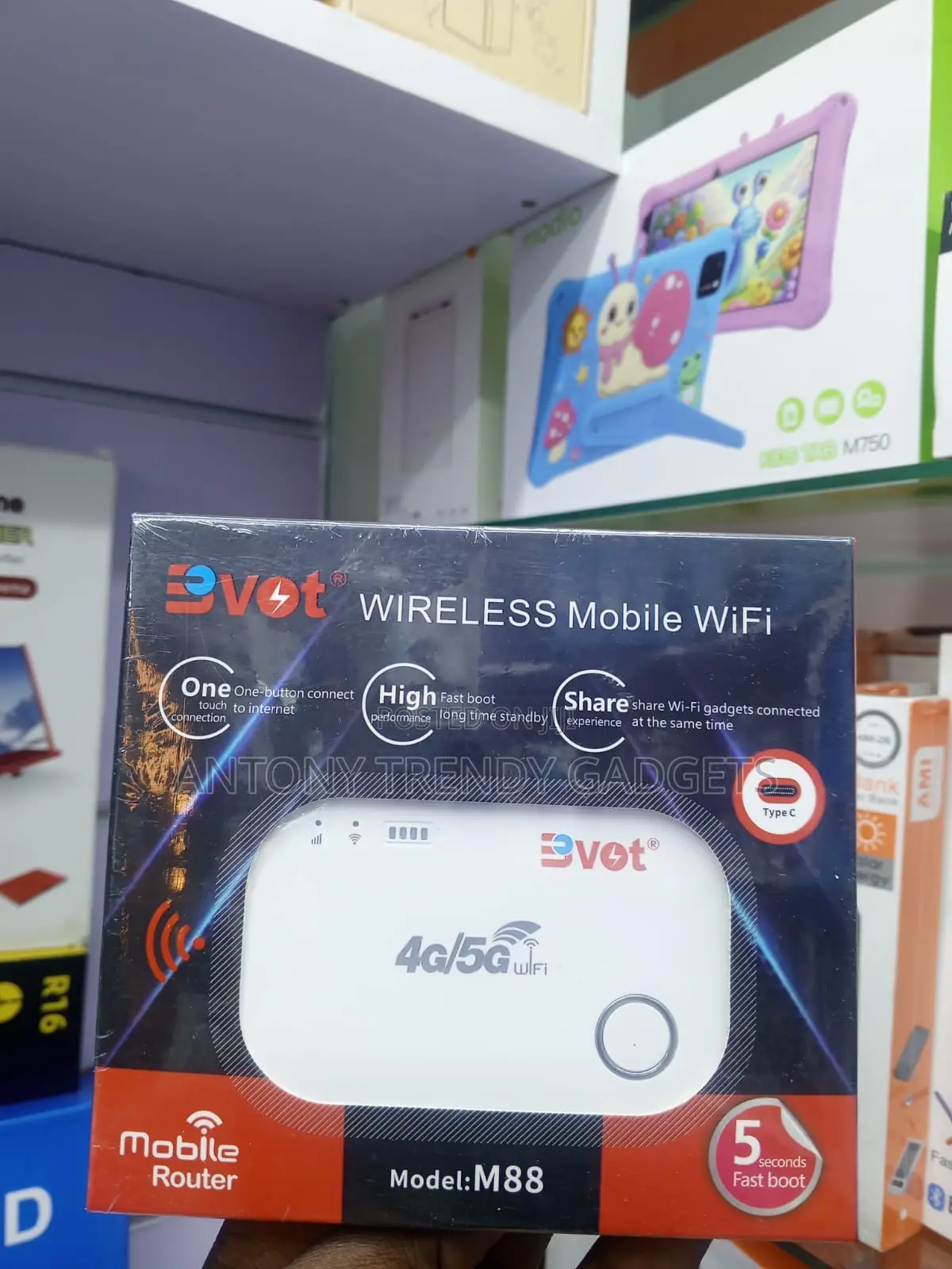 BVOT M88 High-Speed Portable MiFi Router for Multiple Devices