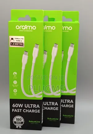 Original Oraimo 60W C to C 1.5 M Robustline OCD-114CC Cable