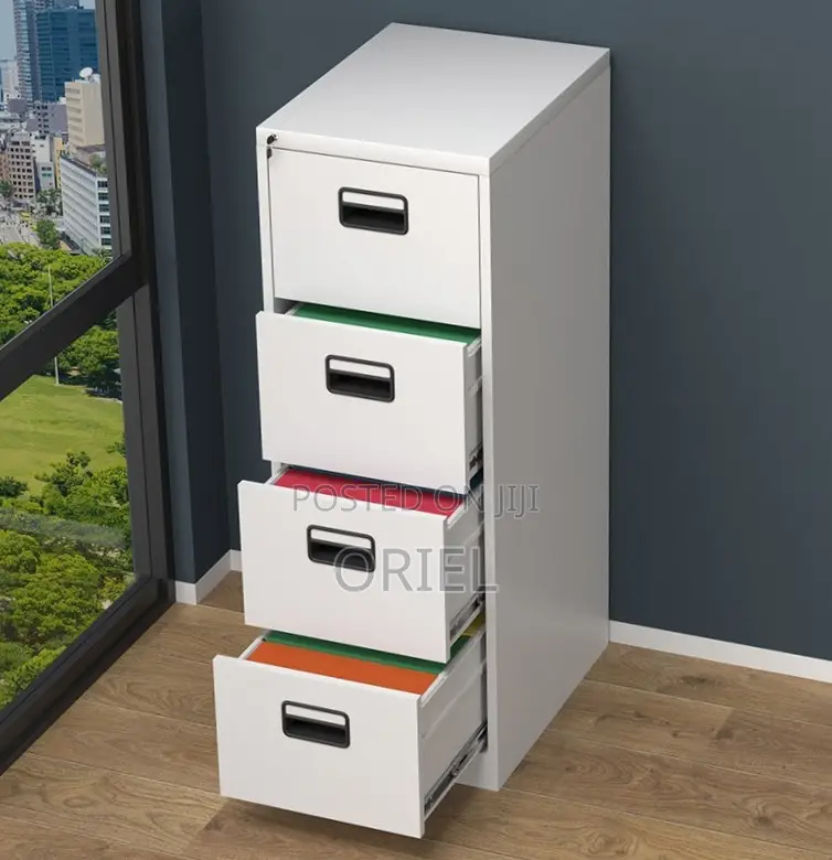 Office Cabinet : Modern 4-Drawer Vertical Office Steel Filing Cabinet