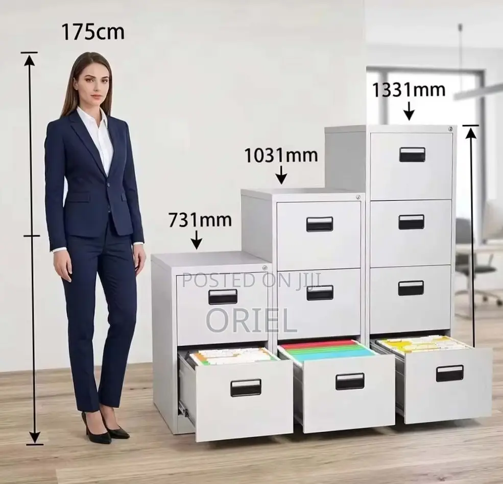 Office Cabinet : Modern 4-Drawer Vertical Office Steel Filing Cabinet