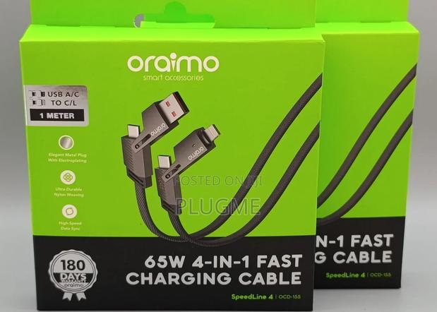 Oraimo Speedline 4 OCD-155 65W 4 in 1 Cable - thumbnail 2