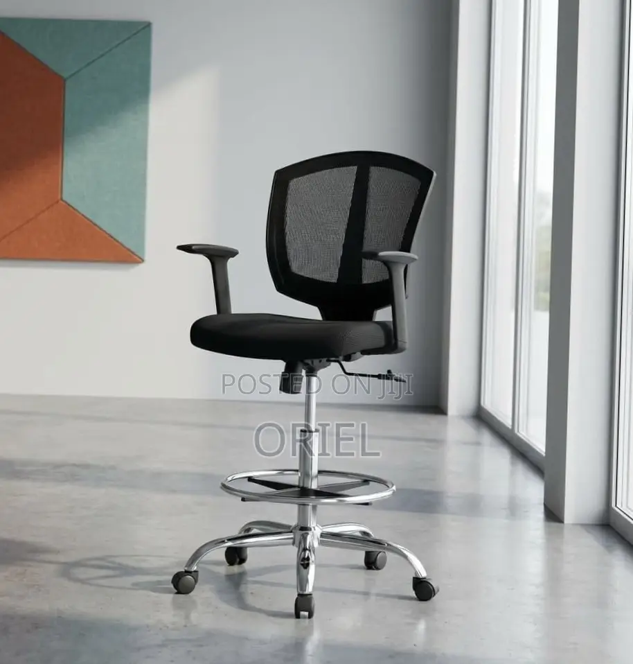 Office Chair : Adjustable Office Cashier Chair With Foot Ring