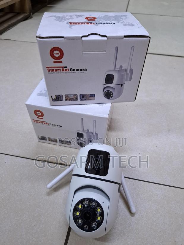 V380 Smart PTZ WiFi Camera – Dual Lens Bulb Home Office Security