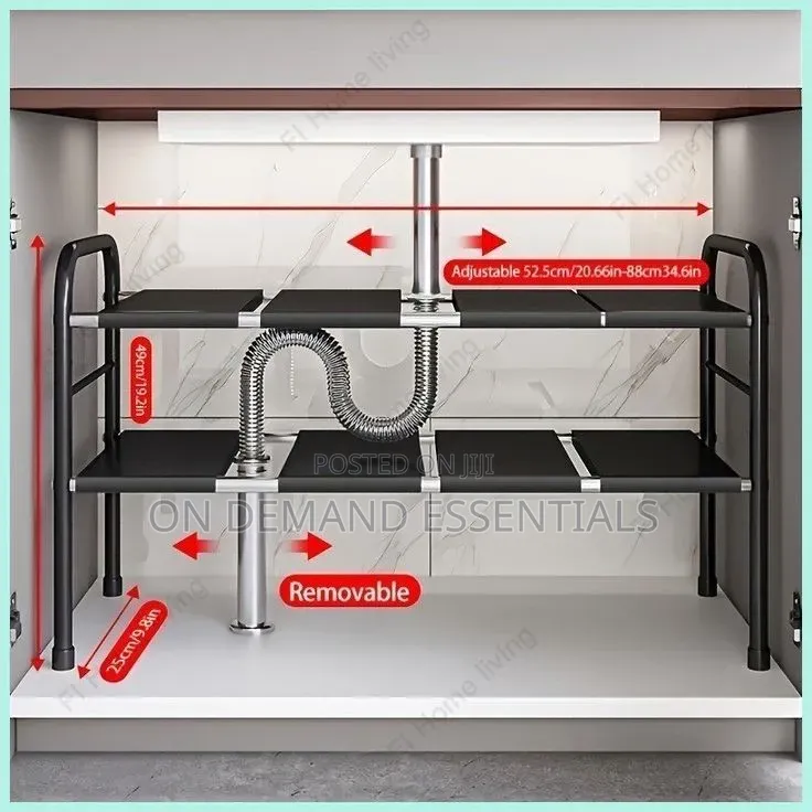 2 Layer Expandable Under the Sink Storage Rack