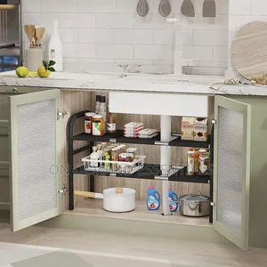 2 Layer Expandable Under the Sink Storage Rack