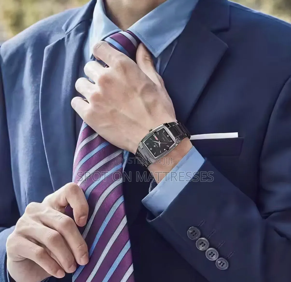 Rectangular Quartz Cute Watch for Men. Delivery Services Available.