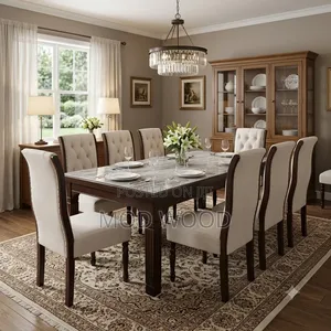 Luxury Tufted Eight-Seater Dining Set