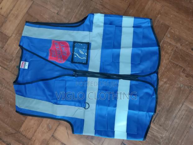 Blue Multi Pockets Reflector Jackets - thumbnail 2