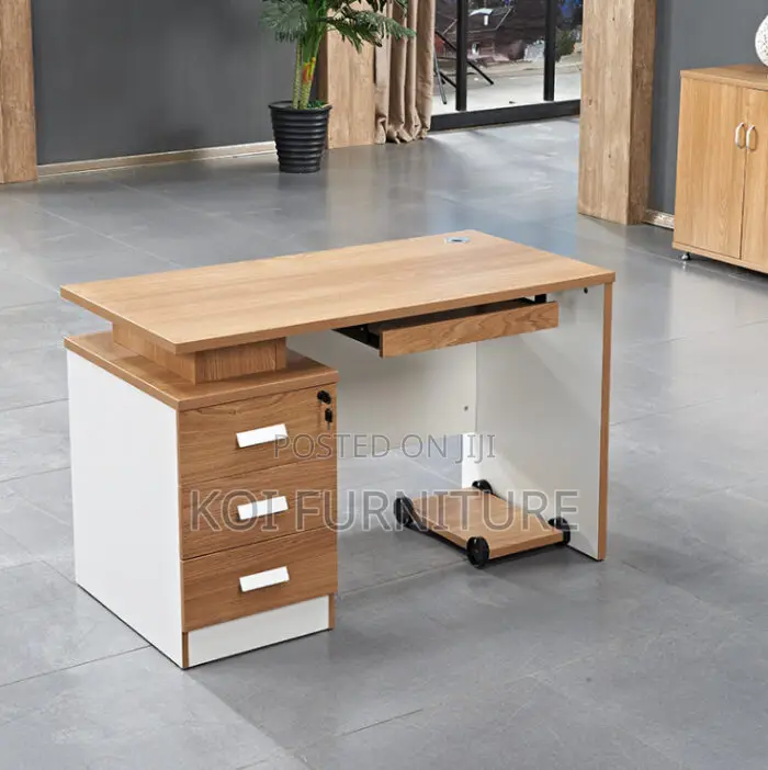 Office Desk; 1.2 Meters Drawered Home Office Modern Desk