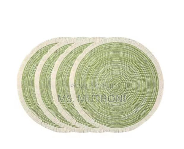 3 PCs Woven Round Braided Placemats - thumbnail 3