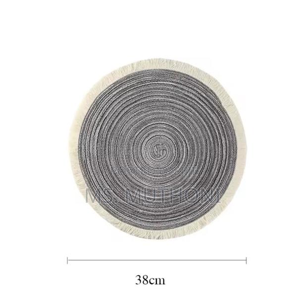 3 PCs Woven Round Braided Placemats - thumbnail 5