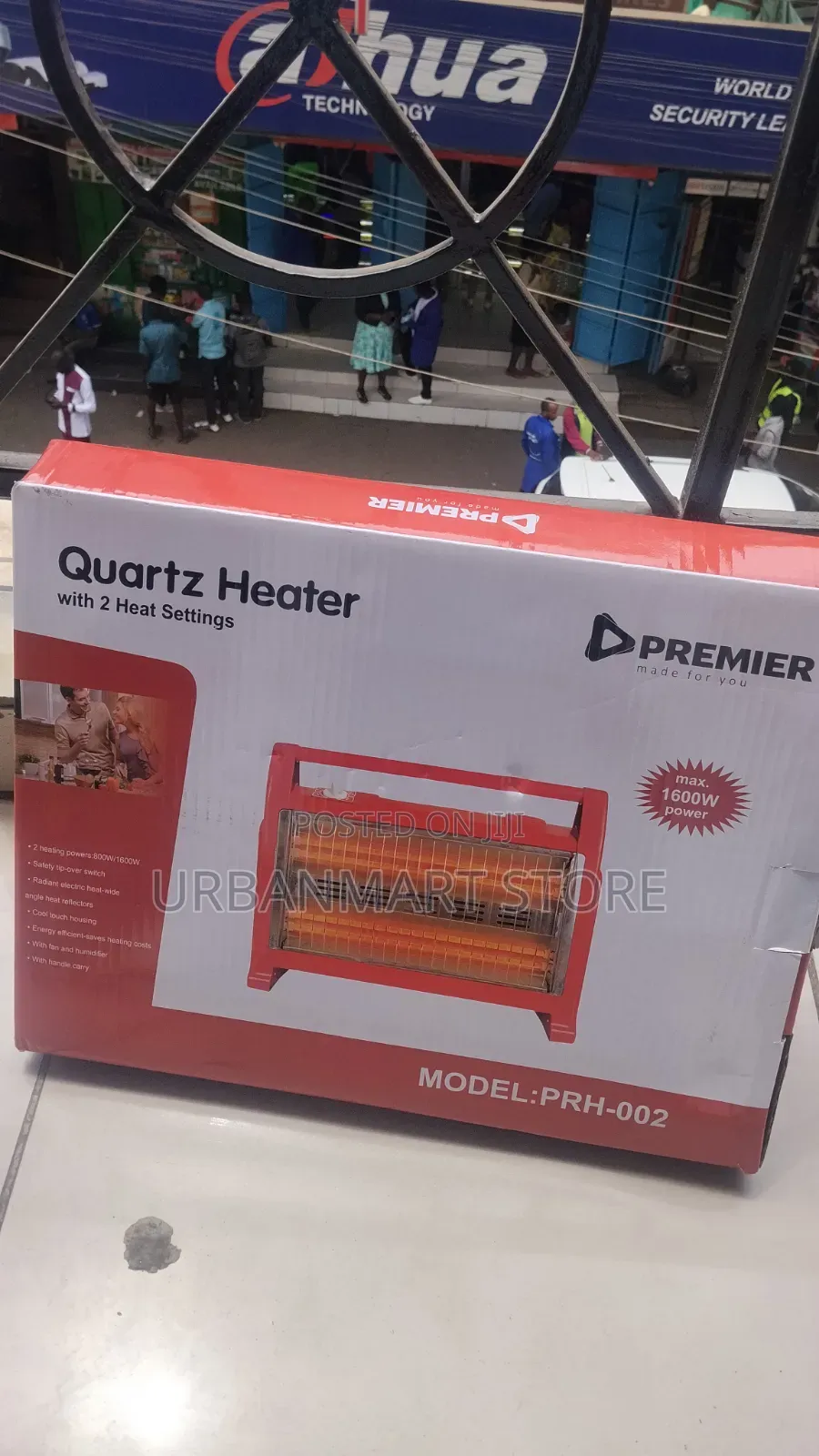 Premier 1600W Quartz Room Heater – Dual Heat Settings