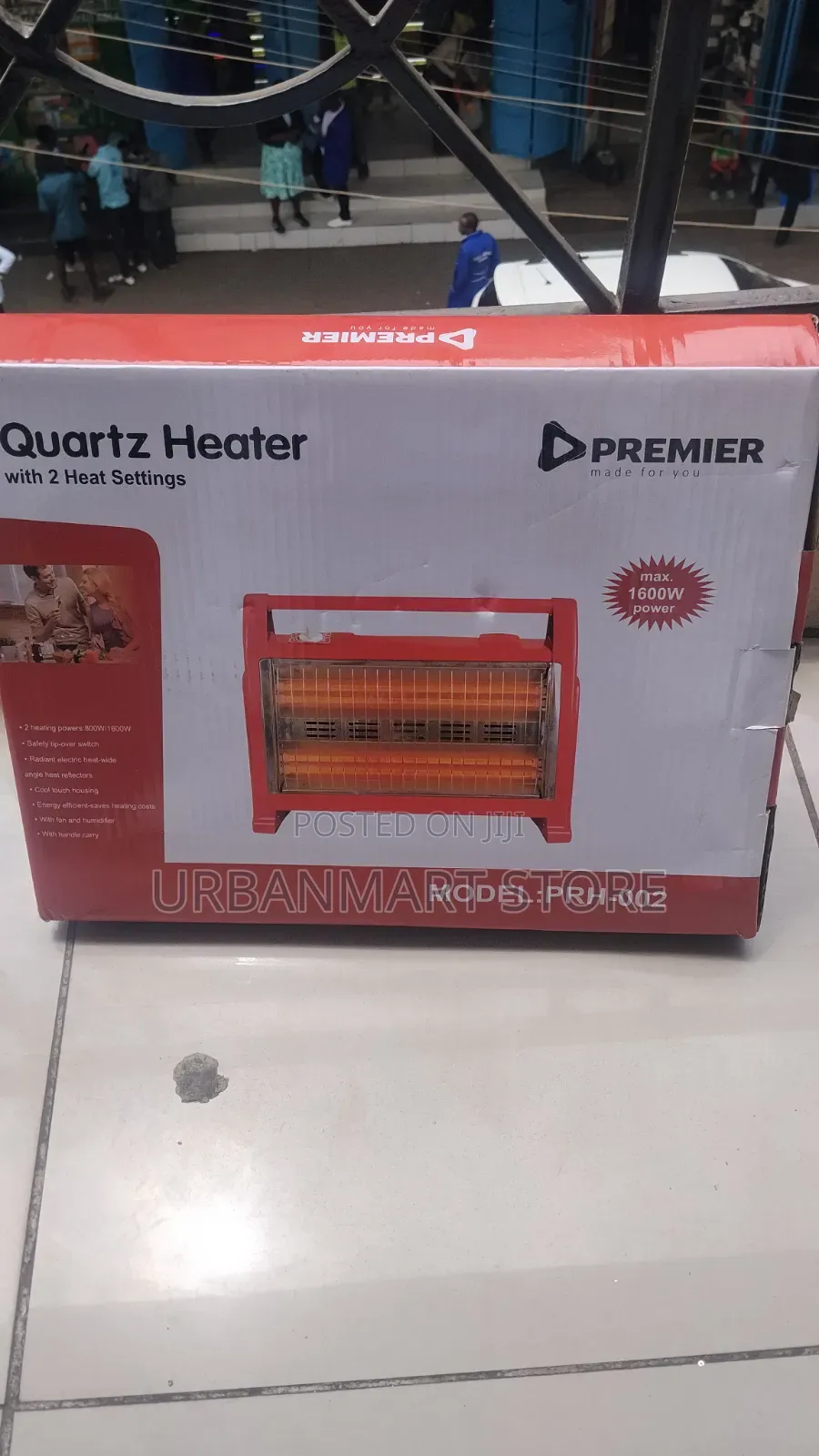 Premier 1600W Quartz Room Heater – Dual Heat Settings