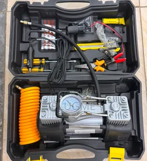 Portable 2-Cylinder Portable Air Compressor With Tools