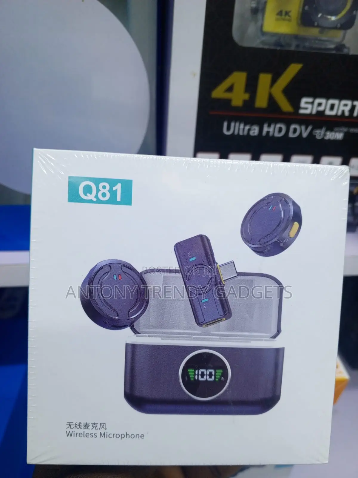 Q81 Plug Play Wireless Lavalier Mic for YouTube TikTok
