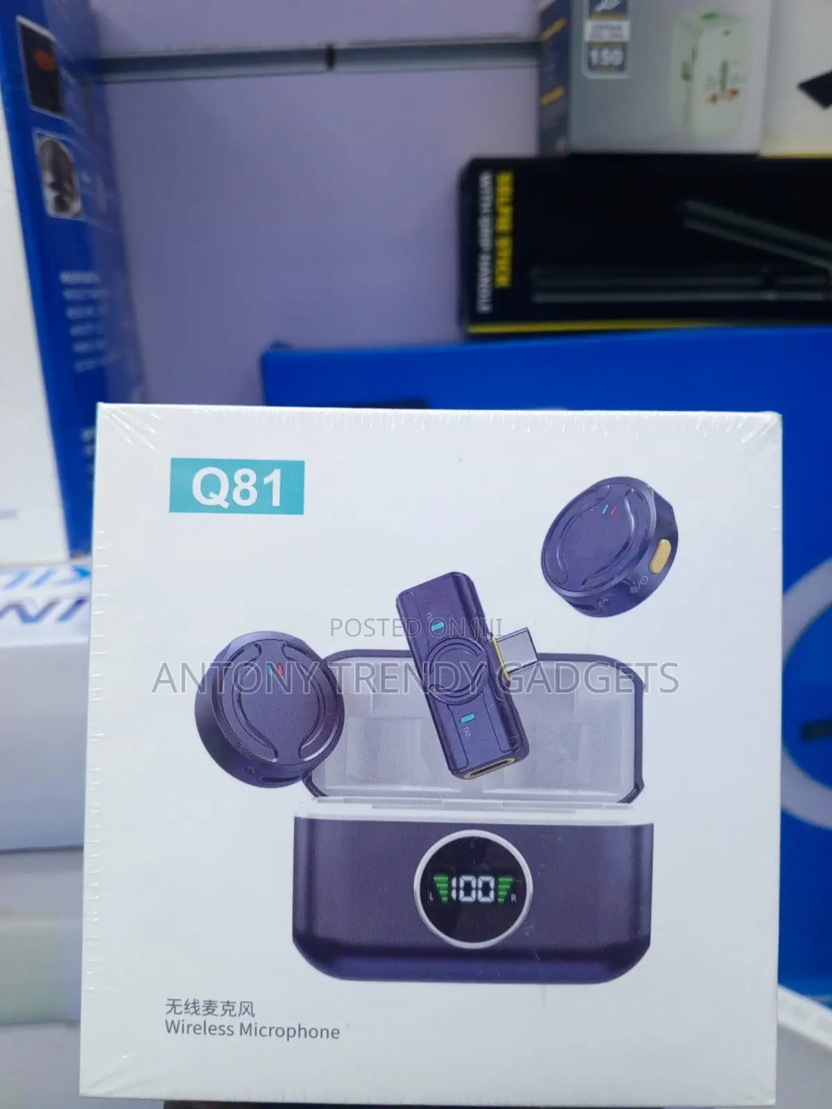 Q81 Dual Wireless Microphone With 100ft Transmission Range