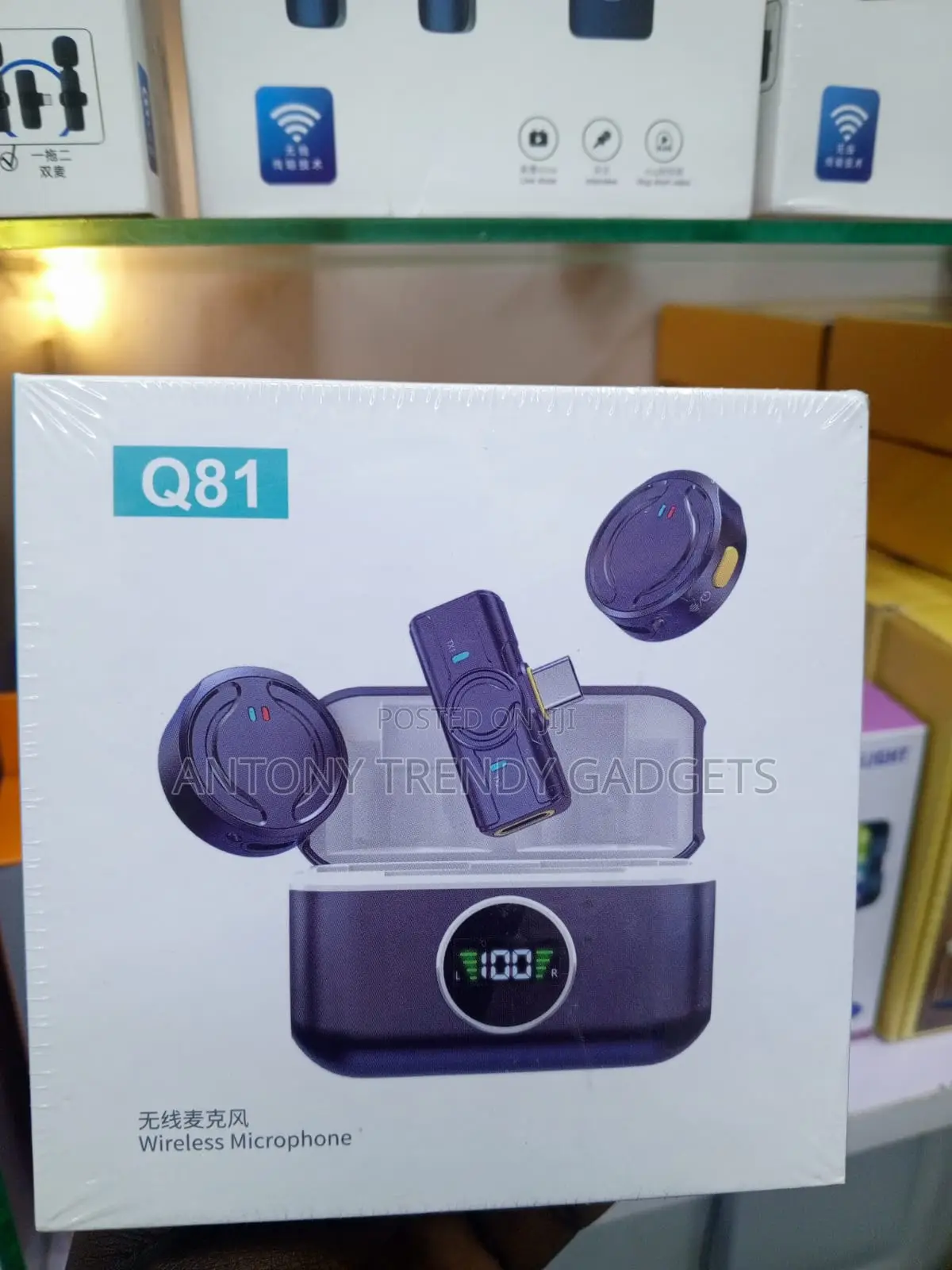 Q81 Dual Wireless Microphone With 100ft Transmission Range