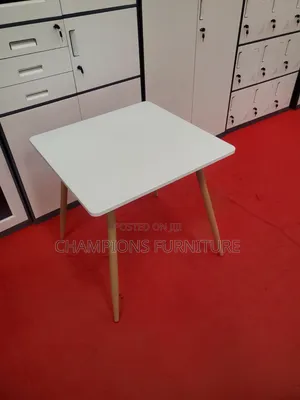 Minimalistic White Square Table
