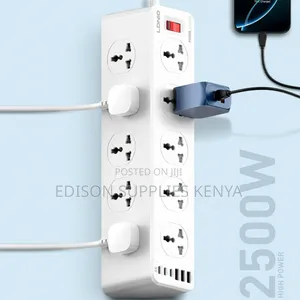 Extension Cable 10 Way 6 USB LDNio Multiplug Power Strip Socket