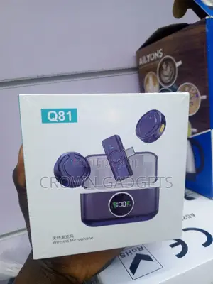 Q81 Portable Wireless Lavalier Mic With Digital Charging Case